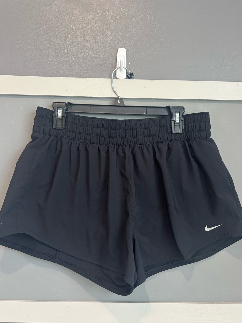 Nike Women's Black Athletic Shorts with Swoosh